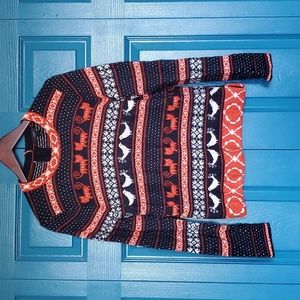 J. Crew Fair Isle Cat and Bird Sweater XL